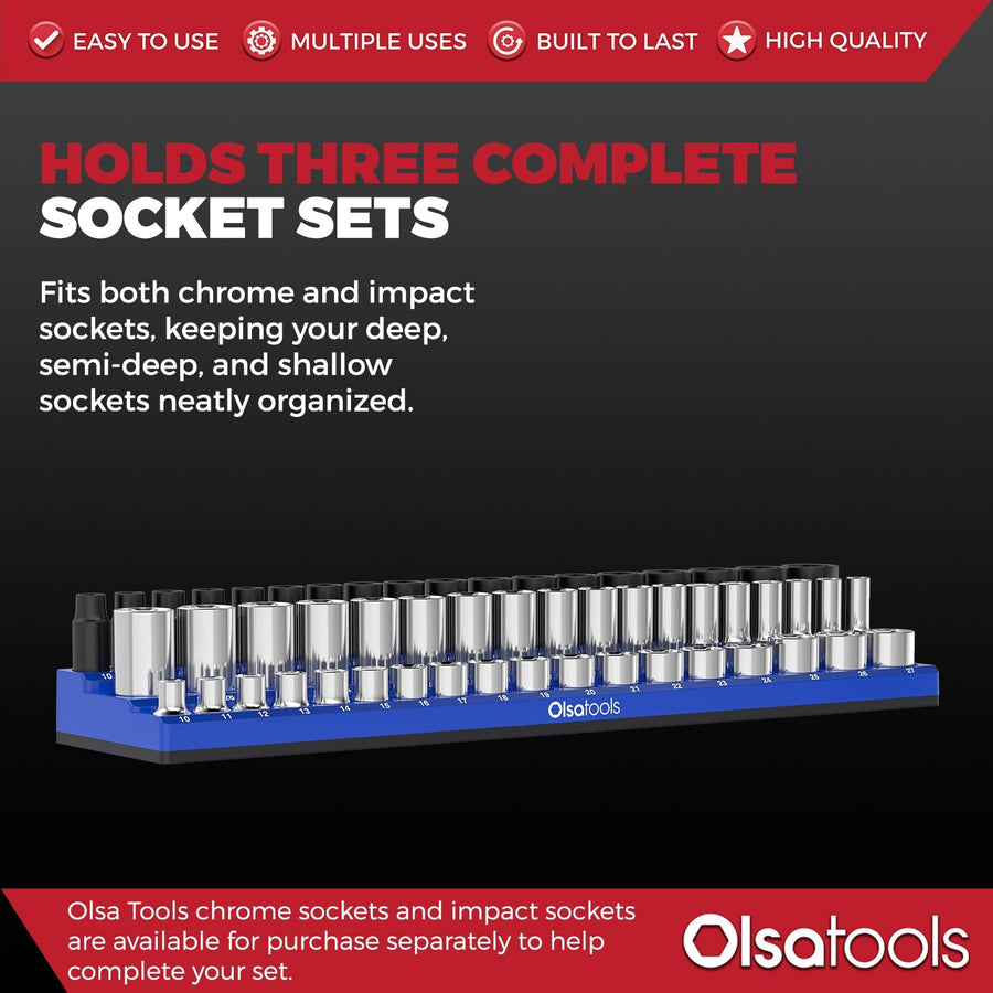 3-Row Magnetic Socket Holders
