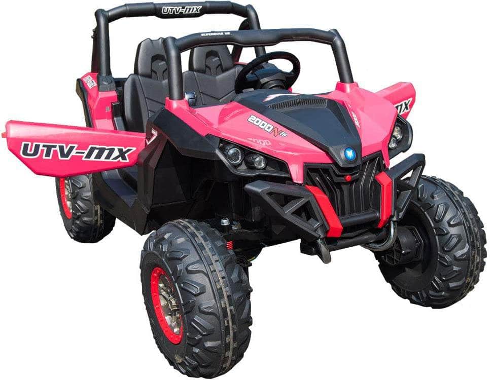 MotoTec Battery Operated Pink MINI MOTO UTV 4x4 12v  (2.4ghz RC)