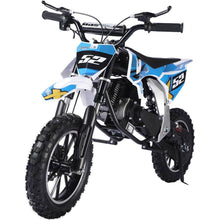 Load image into Gallery viewer, MotoTec Dirt Bike Blue MotoTec Warrior 52cc 2-Stroke Kids Gas Dirt Bike