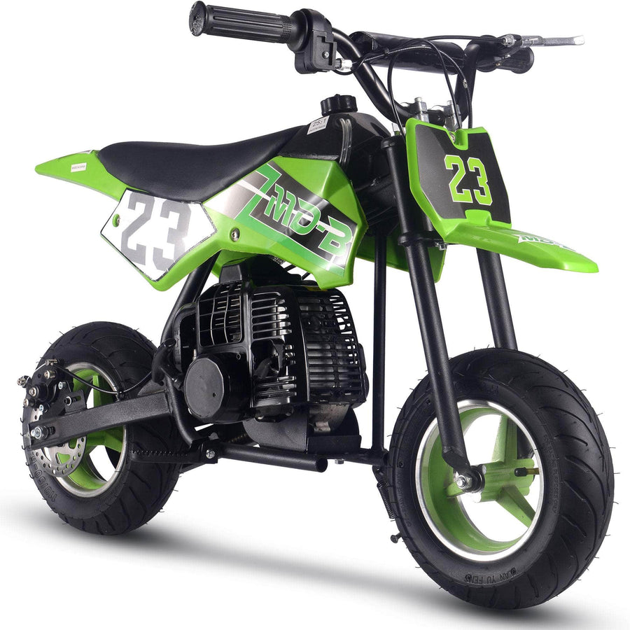 Mototec Dirt Bike Green MotoTec Supermoto 50cc 2-Stroke Kids Dirt Bike