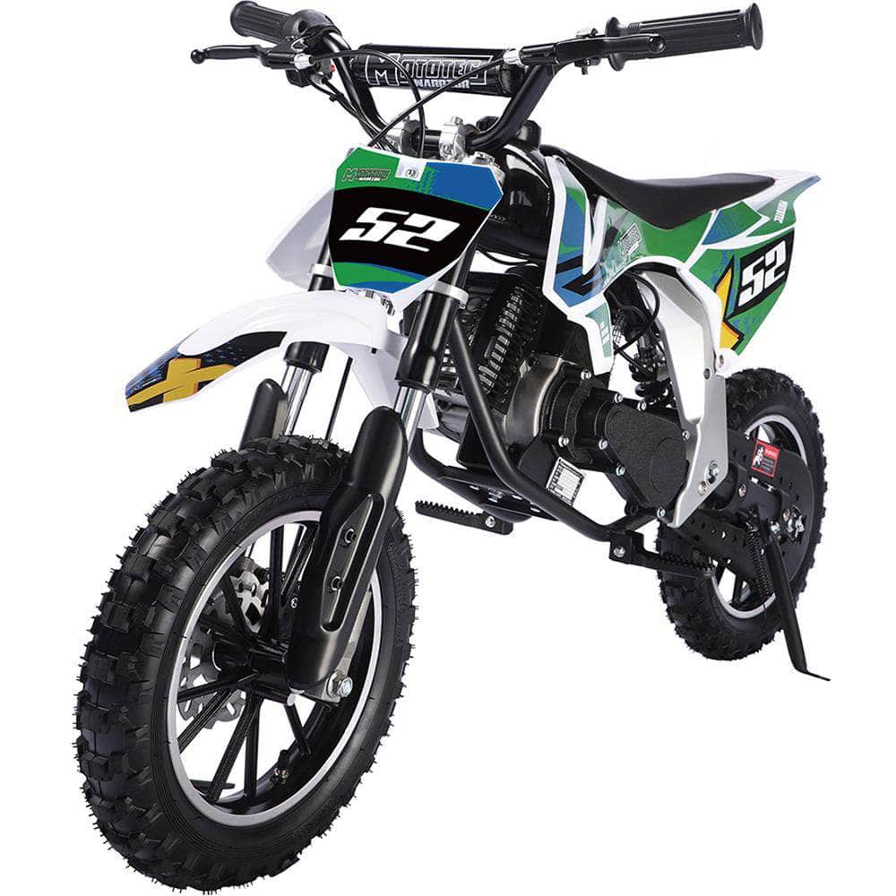 MotoTec Dirt Bike MotoTec Warrior 52cc 2-Stroke Kids Gas Dirt Bike