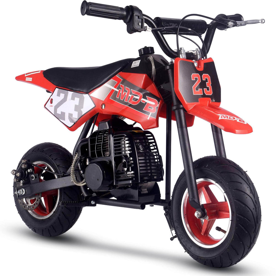 Mototec Dirt Bike Red MotoTec Supermoto 50cc 2-Stroke Kids Dirt Bike