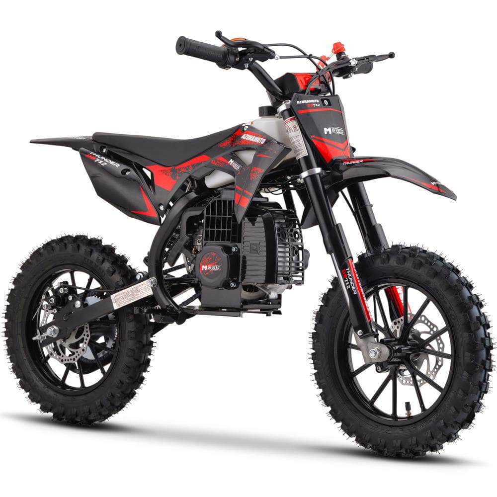 Mototec Dirt Bike Red MotoTec Thunder 50cc 2-Stroke Kids Gas Dirt Bike