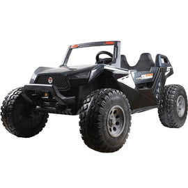 Ships in 2026 - MotoTec Baja 4x4 Kids 24v UTV electric ride-on car with 4-wheel drive, leather seat, Bluetooth stereo, lights