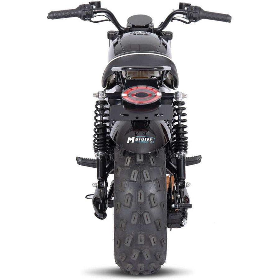 MotoTec 60V 1500W Electric Powered Mini Bike Lithium - brushless hub motor, twist throttle, all-terrain, hydraulic brakes, full suspension, max load 220 lbs