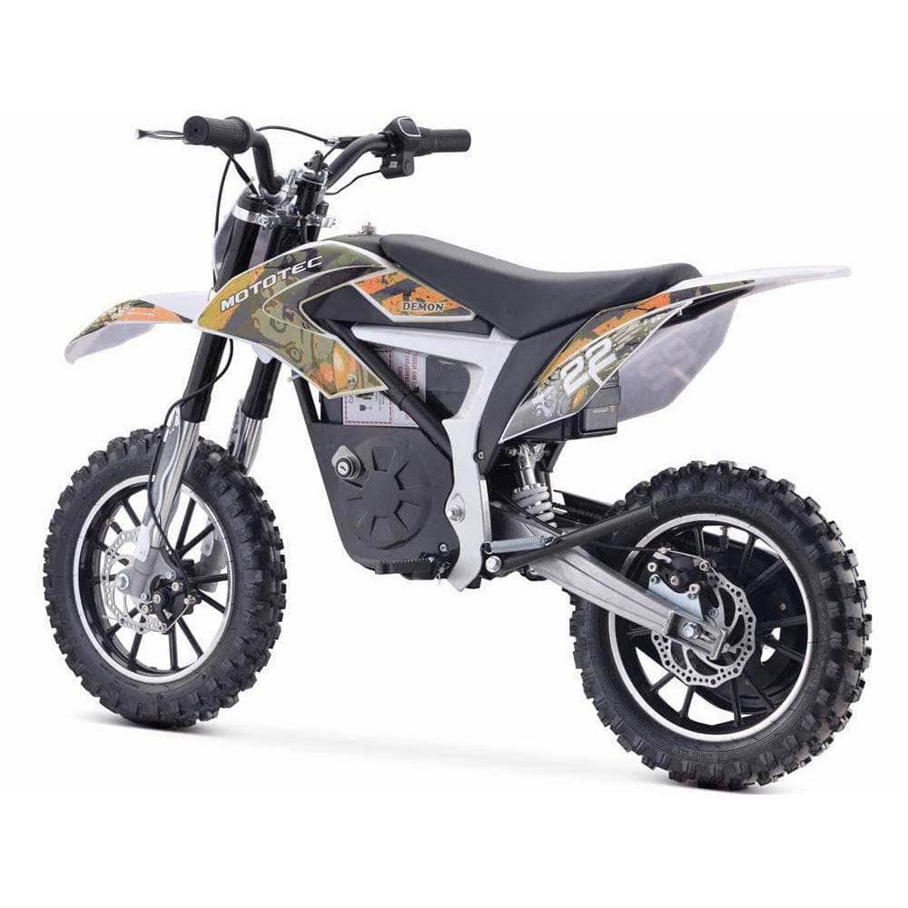 Mototec Electric Bikes Orange MotoTec 36v 500w Demon Electric Dirt Bike Lithium