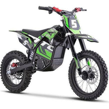 Load image into Gallery viewer, Mototec Electric Dirt Bikes Green NEW! MotoTec 60V Pro Electric Dirt Bike 2000w Lithium, 15.6Ah, brushless, front and rear suspension and hydraulic brakes