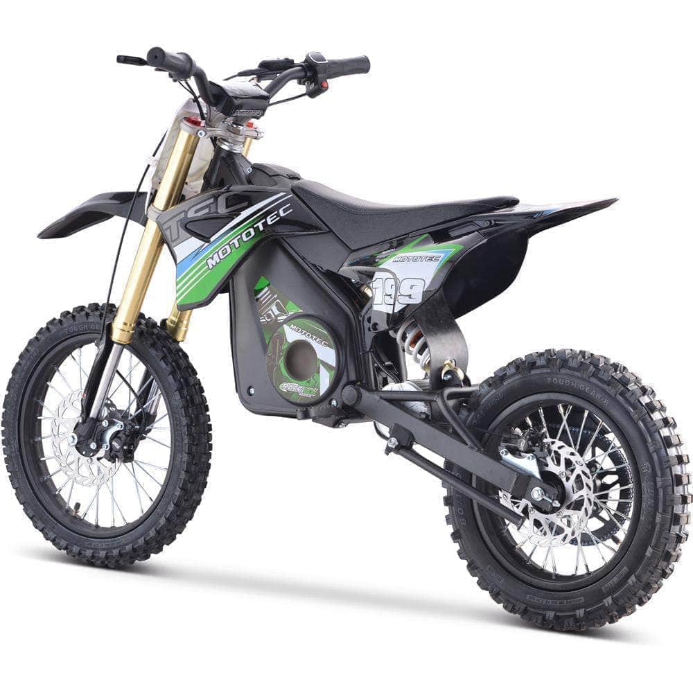 MotoTec 48V Pro Electric Dirt Bike 1800w Lithium, 13Ah, brushless, front and rear suspension