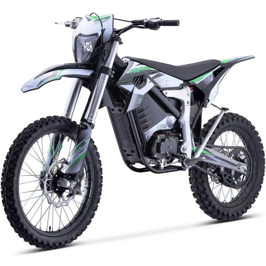 MotoTec Venom 72V, 3000W, 50Ah Electric Dirt Bike - peak power 12,000W, max speed 77mph