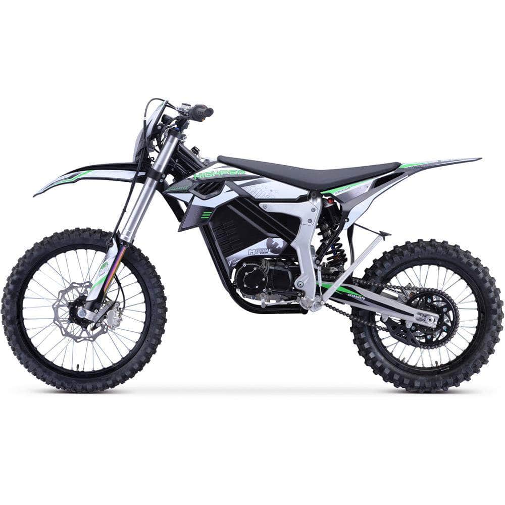 MotoTec Venom 72V, 3000W, 50Ah Electric Dirt Bike - peak power 12,000W, max speed 77mph