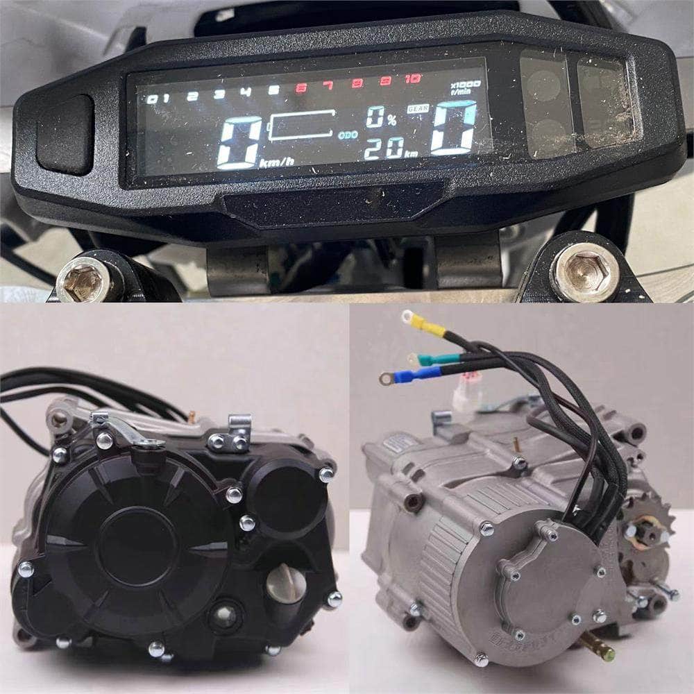 MotoTec Venom 72V, 3000W, 50Ah Electric Dirt Bike - peak power 12,000W, max speed 77mph