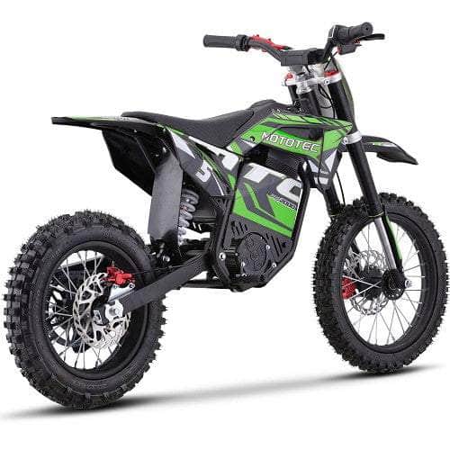 NEW! MotoTec 60V Pro Electric Dirt Bike 2000w Lithium, 15.6Ah, brushless, front and rear suspension and hydraulic brakes - 100 % Financing Available!