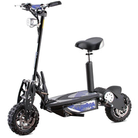 MotoTec Chaos 2000w 60v Folding Electric Scooter Black - 11-inch all terrain tires, headlight - Financing Available