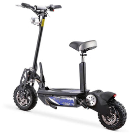 MotoTec Chaos 2000w 60v Folding Electric Scooter Black - 11-inch all terrain tires, headlight - Financing Available