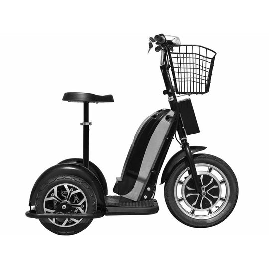 MotoTec Electric Trike 48v 800w, 3-wheel scooter with basket