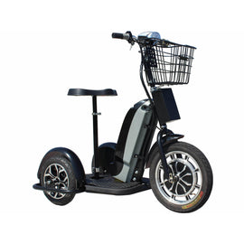 MotoTec Electric Trike 48v 800w, 3-wheel scooter with basket