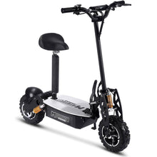 Load image into Gallery viewer, MotoTec 2000w 48v Folding Electric Scooter Black - 11-inch all terrain tires, quick release seat