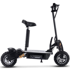 MotoTec 2000w 48v Folding Electric Scooter Black - 11-inch all terrain tires, quick release seat