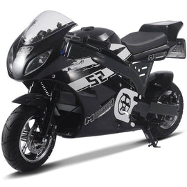 MotoTec 48v 1000w Electric Superbike Black, front and rear suspension - Financing Available!