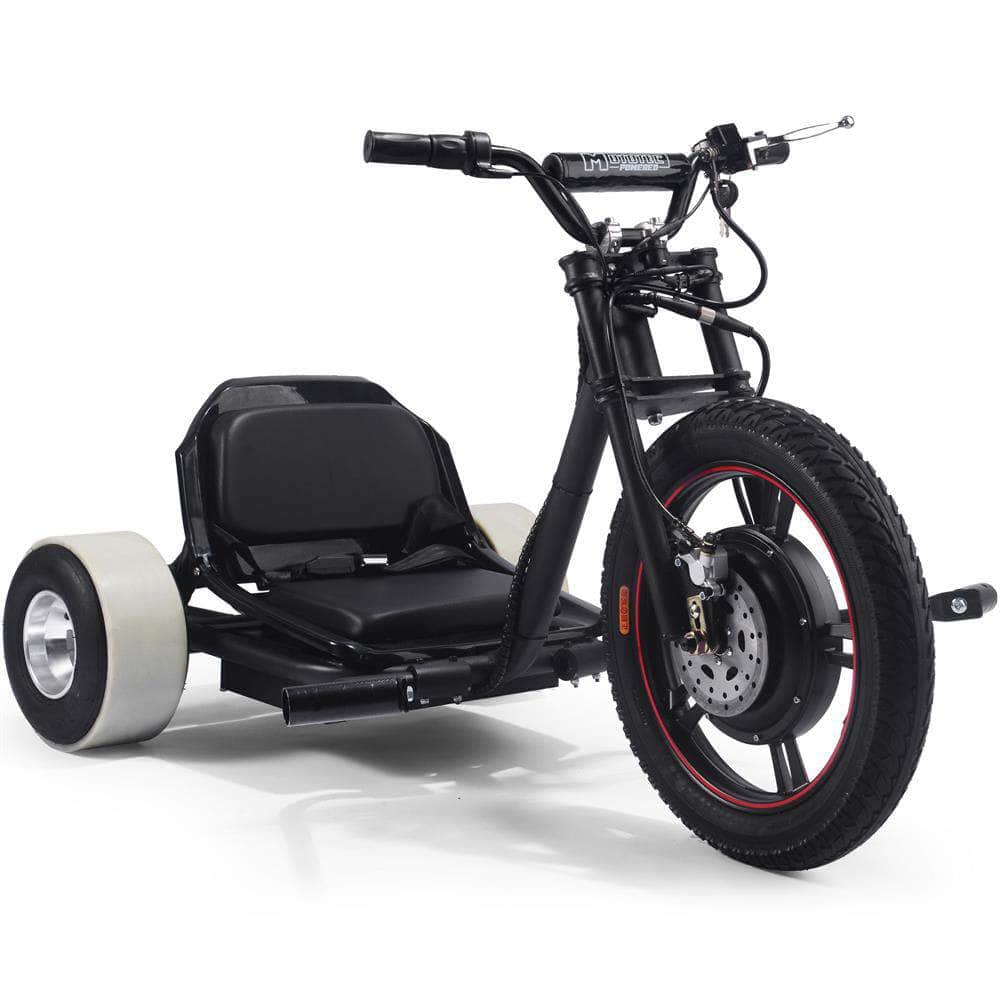 MotoTec Drifter 48v 800w Electric Trike Lithium - brushless hub motor