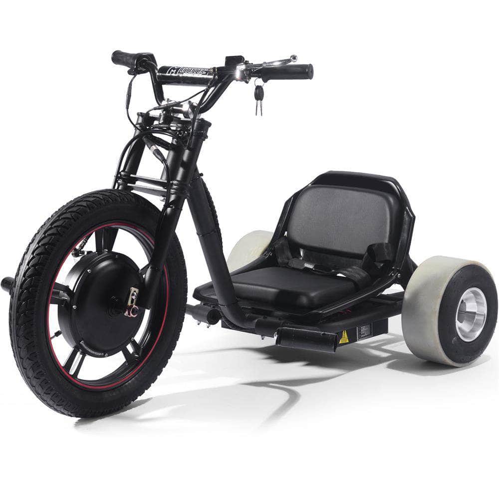 MotoTec Drifter 48v 800w Electric Trike Lithium - brushless hub motor