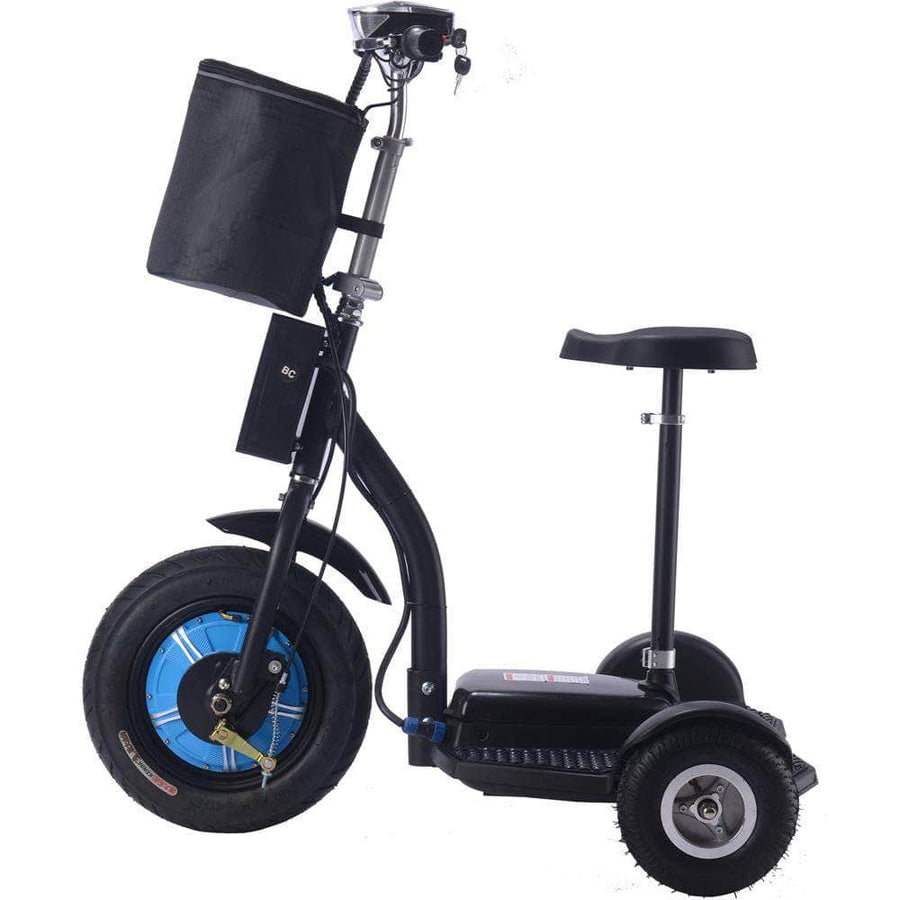 MotoTec Electric Trike 48v 750w Lithium, 3-wheel scooter, brushless hub motor, basket