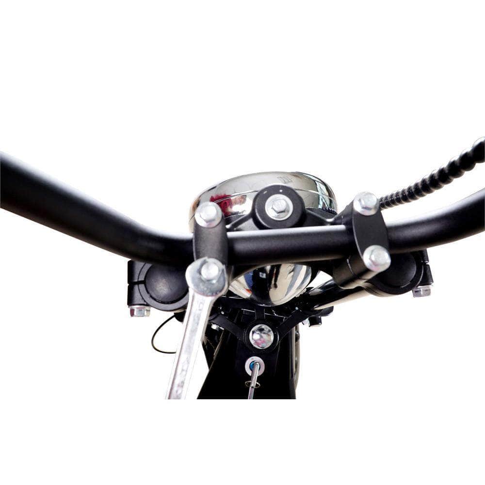 MotoTec Knockout 60v 2000w 36 Ah Fat Tire Electric Scooter - rear hub motor, 2-seater with backrest, under seat storage