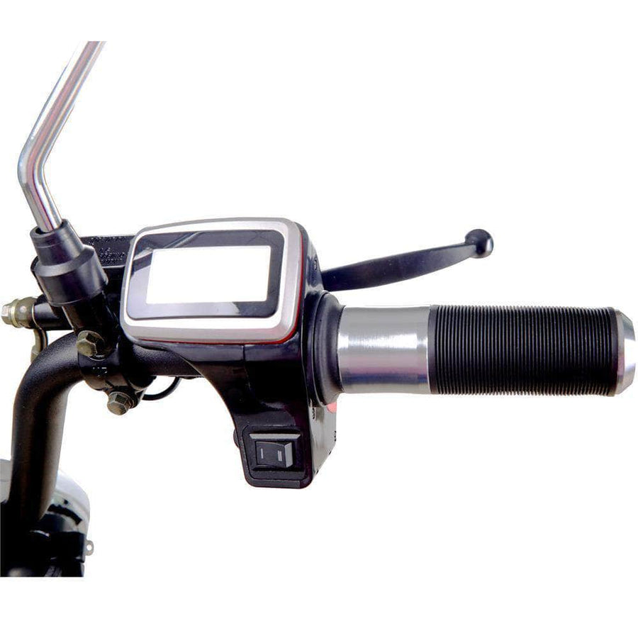 MotoTec Knockout 60v 2000w 36 Ah Fat Tire Electric Scooter - rear hub motor, 2-seater with backrest, under seat storage
