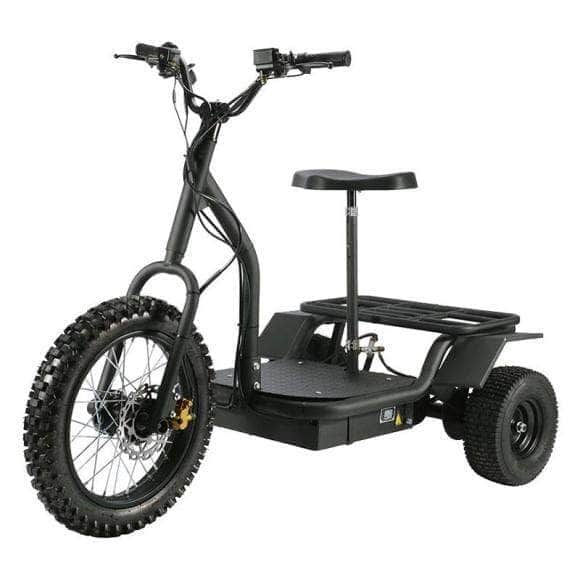 MOTOTEC 48V 1200W ELECTRIC TRIKE, 3-wheel electric scooter with seat and carrying rack!