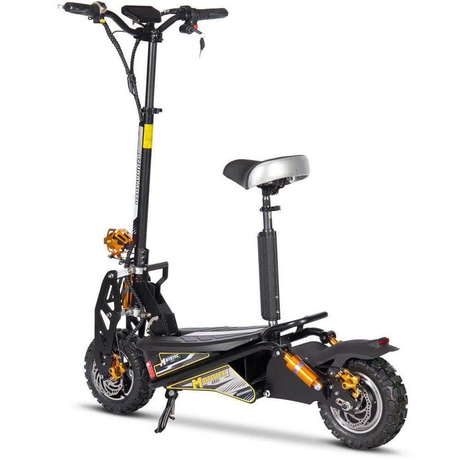 MotoTec Ares 48v 1600w Foldable Electric Scooter with removable seat