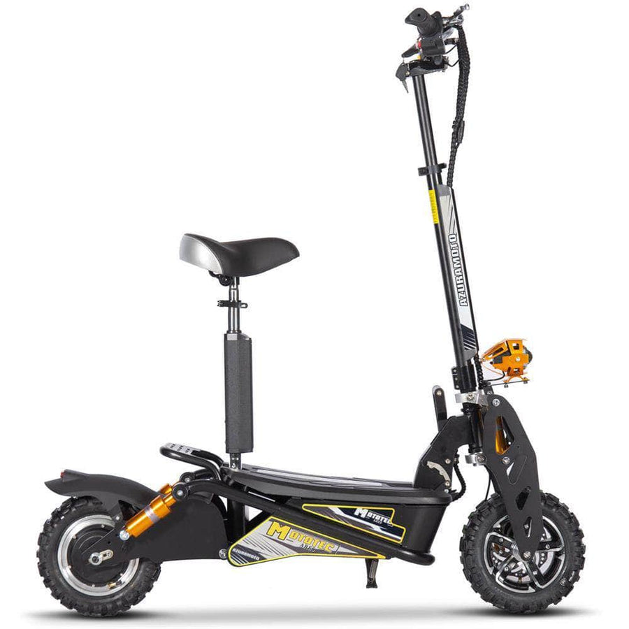 MotoTec Ares 48v 1600w Foldable Electric Scooter with removable seat