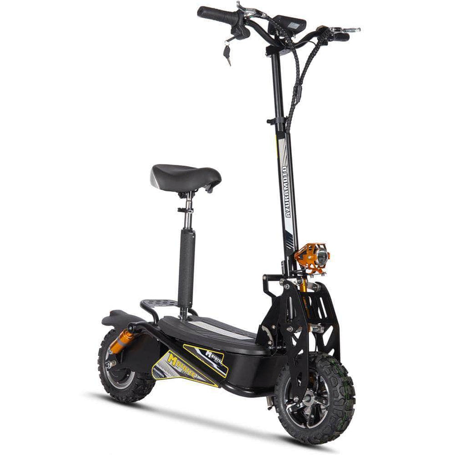 MotoTec Ares 48v 1600w Foldable Electric Scooter with removable seat