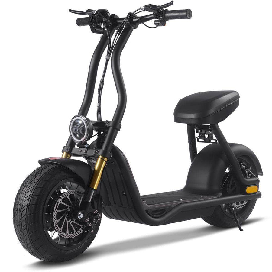 MOTOTEC Diablo 48v 1000w Lithium Fat Tire Electric Scooter - rear hub motor, large street tires