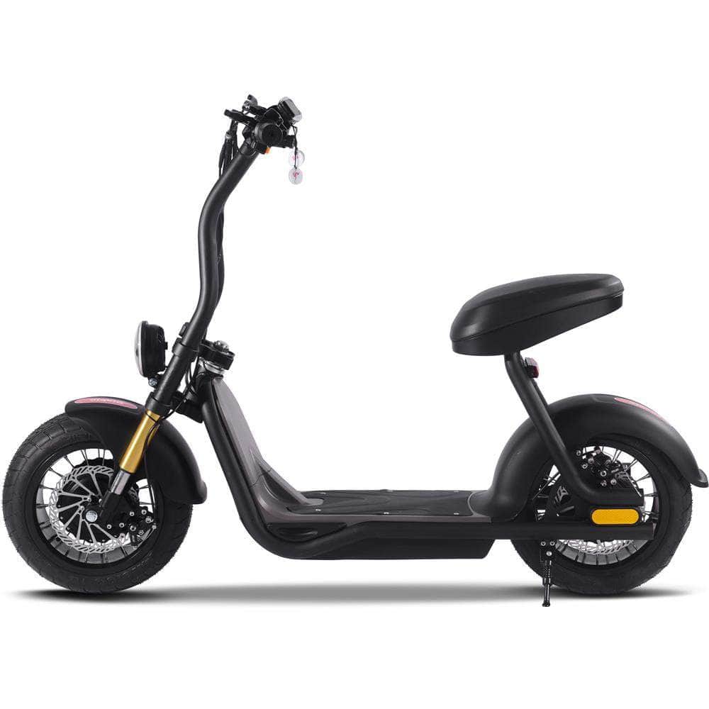 MOTOTEC Diablo 48v 1000w Lithium Fat Tire Electric Scooter - rear hub motor, large street tires