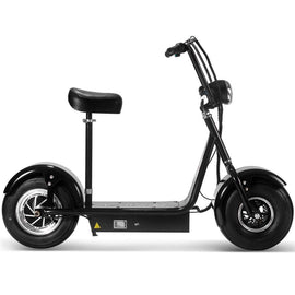 MotoTec FatBoy 48v 800w Electric Scooter - hub motor, wide saddle seat, fat tire