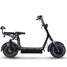 MotoTec Knockout 60v 1000w Fat Tire Electric Scooter - rear hub motor, 2 seater with backrest
