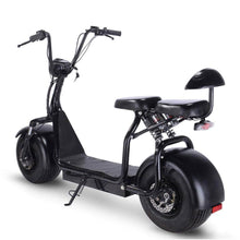 MotoTec Knockout 60v 1000w Fat Tire Electric Scooter - rear hub motor, 2 seater with backrest