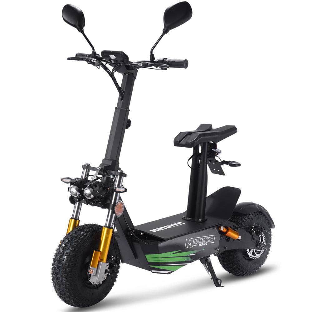 MotoTec Mars 60v 3500w Electric Scooter - fat tire, dual headlights, full suspension