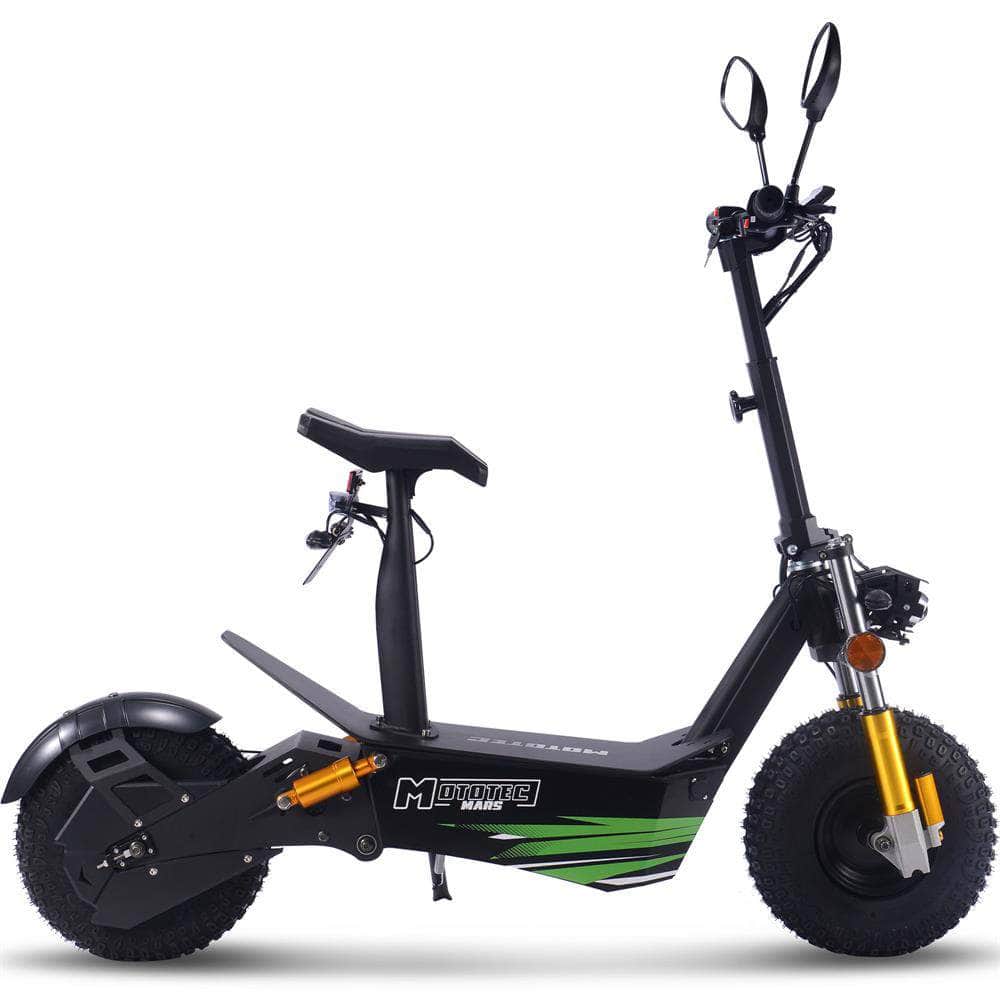 MotoTec Mars 60v 3500w Electric Scooter - fat tire, dual headlights, full suspension
