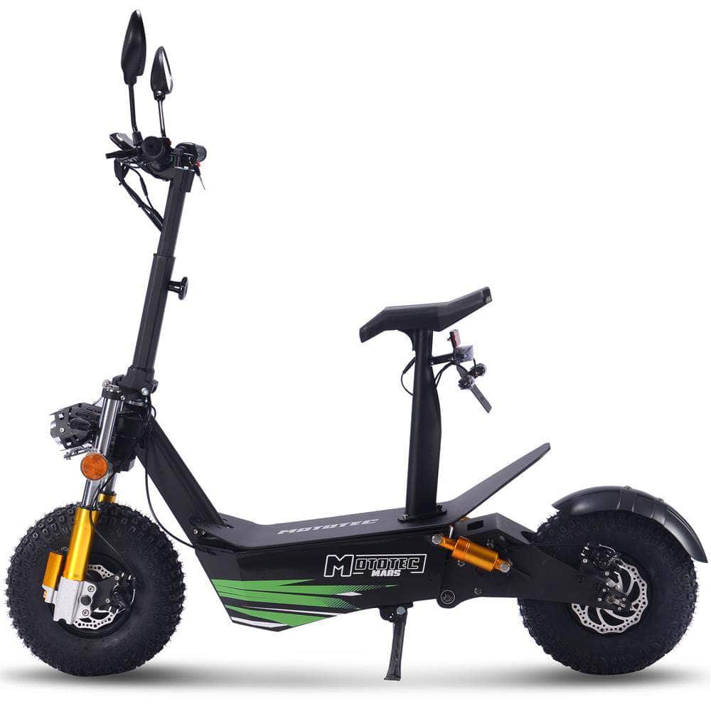 MotoTec Mars 60v 3500w Electric Scooter - fat tire, dual headlights, full suspension