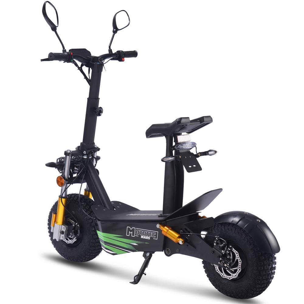 MotoTec Mars 60v 3500w Electric Scooter - fat tire, dual headlights, full suspension