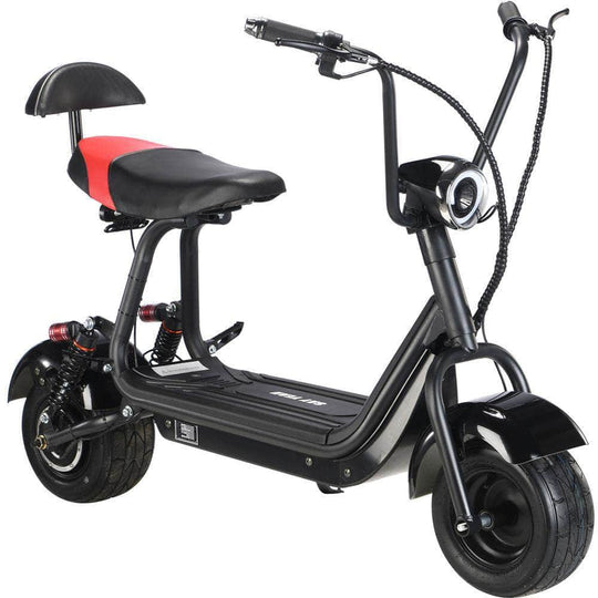 MotoTec Mini Fat Tire 48V 500w Electric Scooter - 10.4Ah, 2-Seater, headlight