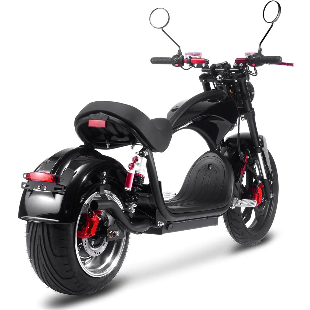 MotoTec Raven 60v 30ah 2500w Lithium Electric Scooter - hub motor (brushless), dual hydraulic brakes