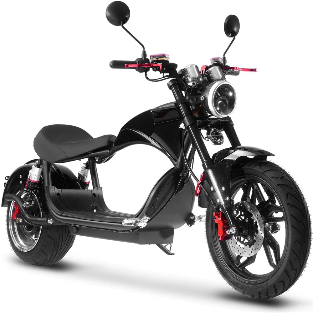 MotoTec Raven 60v 30ah 2500w Lithium Electric Scooter - hub motor (brushless), dual hydraulic brakes