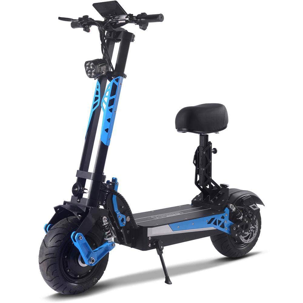 MOTOTEC Switchblade 60v 4000w Foldable Lithium Electric Scooter - removable seat, full suspension