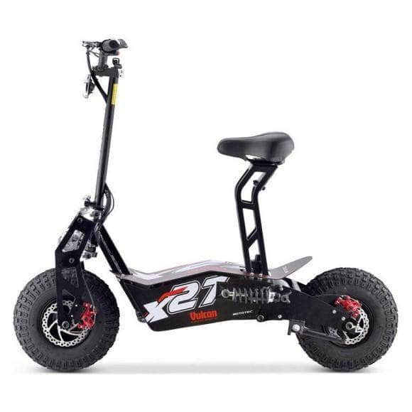 MotoTec Vulcan 48v 1600w Foldable Electric Scooter - seat included, fat tire, dual headlights