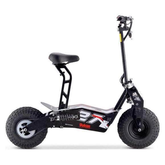 MotoTec Vulcan 48v 1600w Foldable Electric Scooter - seat included, fat tire, dual headlights