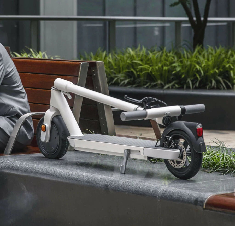 Okai Neon 36v 250w Lithium Electric Scooter White - removable battery p0ack, front hub motor, cruise control, 3 speeds