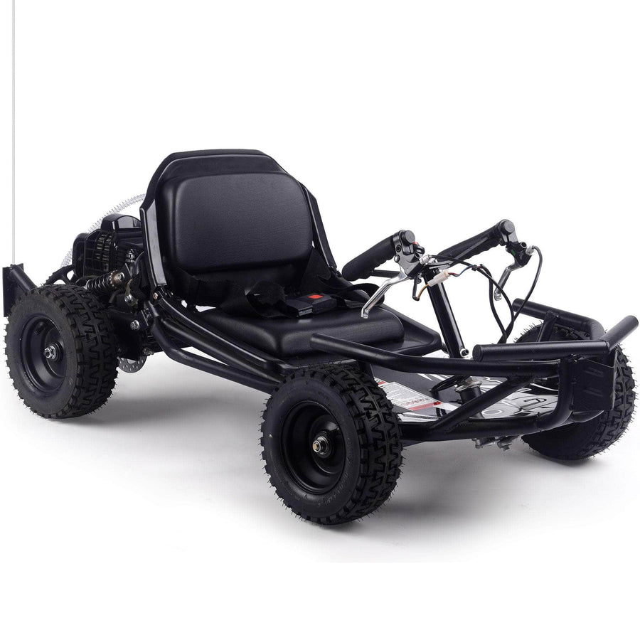 Mototec Go Kart Black MotoTec Sandman Kids Gas Powered 2-stroke 52cc Go Kart