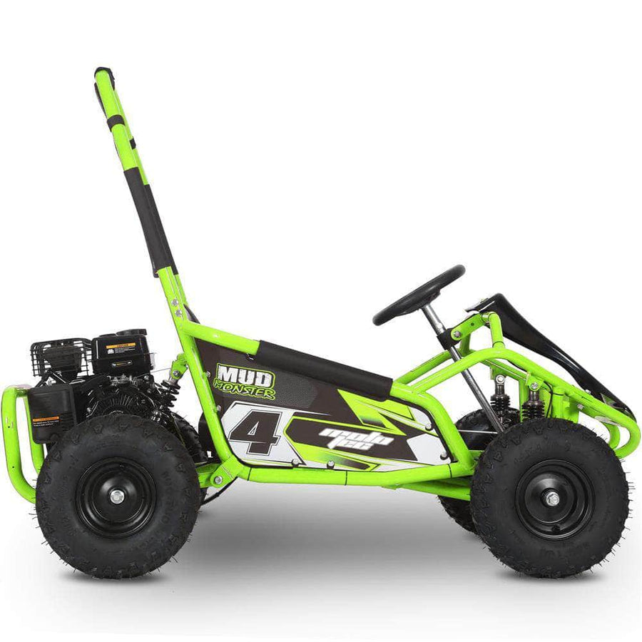 Ships in 2026 - MotoTec Mud Monster Kids Gas Powered 4-stroke 98cc Go Kart - full suspension